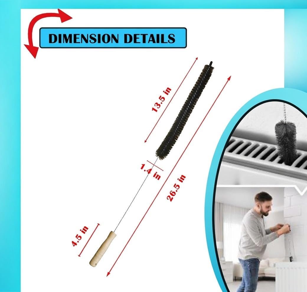 Clothes Dryer Vent Cleaner Kit with Vacuum Hose Attachment Brush, Lint Remover, Dryer Vent Vacuum Hose (Full Brush)
