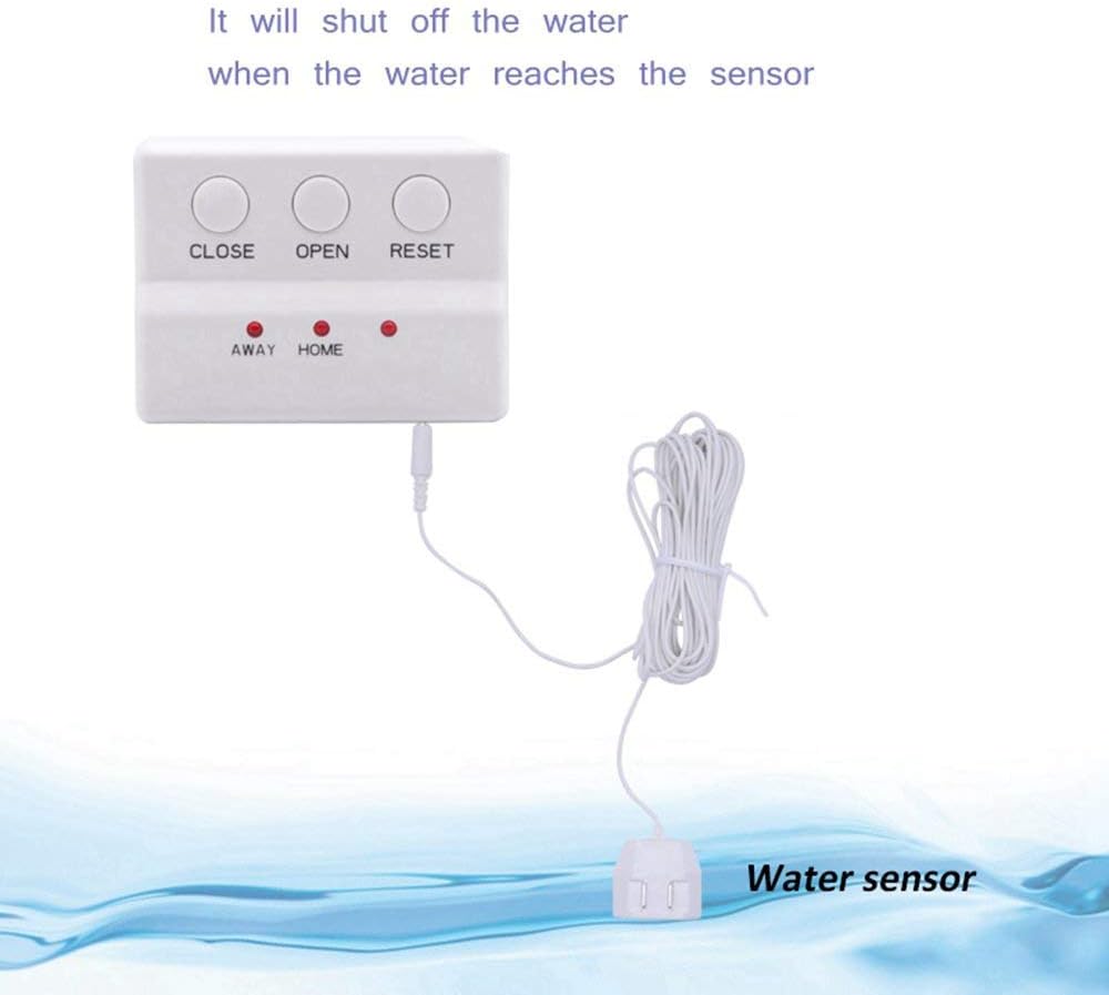 E-SDS Automatic Water Leak Detector with Shutoff Valve, Sounds Alarm | Water Leak Shut Off Valve System for Pipes 3/4 NPT, Flood Prevention for Laundry,Water Heaters and More