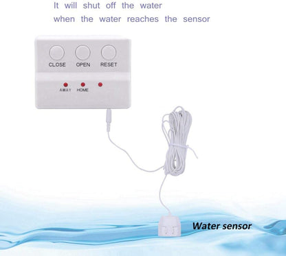 E-SDS Automatic Water Leak Detector with Shutoff Valve, Sounds Alarm | Water Leak Shut Off Valve System for Pipes 3/4 NPT, Flood Prevention for Laundry,Water Heaters and More
