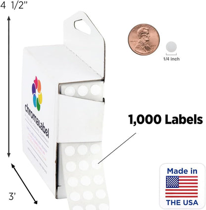 Dark Blue, Red & Yellow Dots, 1/4 Inch, 1000/Box Each Color | Writable Semi-Gloss Circle Labels in Dark Blue, Red and Yellow for Offices, Retail and Classrooms. Made in USA - Colors B