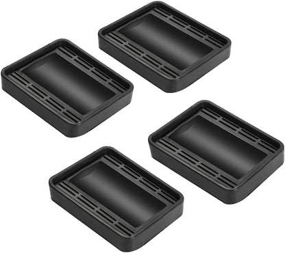 Furniture Wheel Caster Cups/Floor Protectors, Silicone Non-Slip Caster Cups is Deal for Furniture Small Wheels/Furniture Leg and Prevents Scratches 1.75x1.75(4PACK(Black)