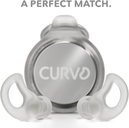 CURVD Ear Plugs for Sleeping, Noise Blocking Earplugs, 28dB SNR (Blue)