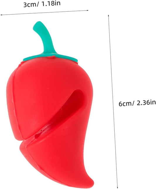 Garneck - Silicone Lid Lifter Rack Creative Pepper Shape Kitchen Spill Stopper Tool for Preventing Boil Overs for Various Pots and Pans