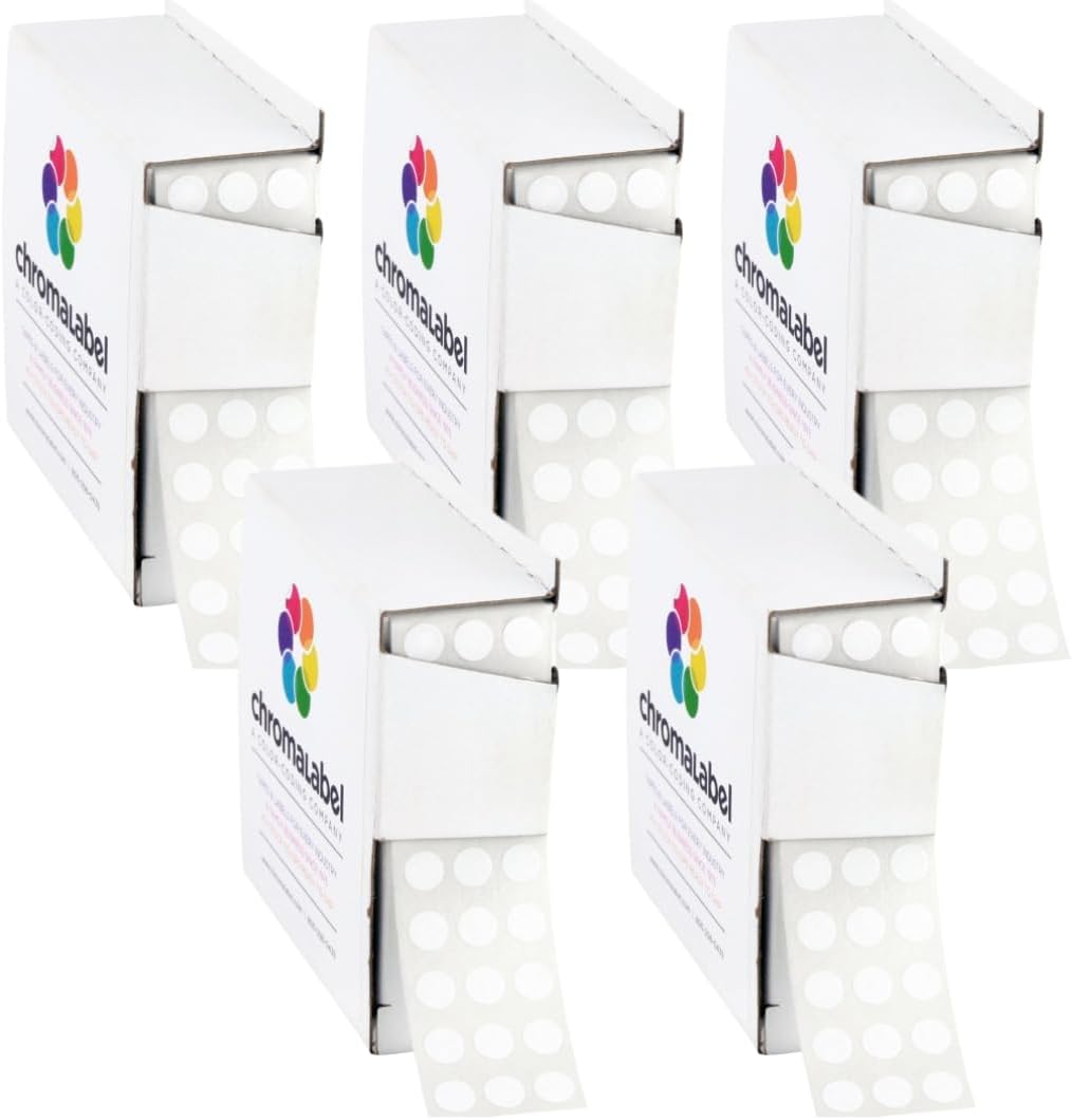 Dark Blue, Red & Yellow Dots, 1/4 Inch, 1000/Box Each Color | Writable Semi-Gloss Circle Labels in Dark Blue, Red and Yellow for Offices, Retail and Classrooms. Made in USA - Colors B