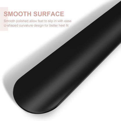 16.5 Inch Long Handle Shoe Horn for Seniors Men Women Kids, Metal Shoe Horns for Boots
