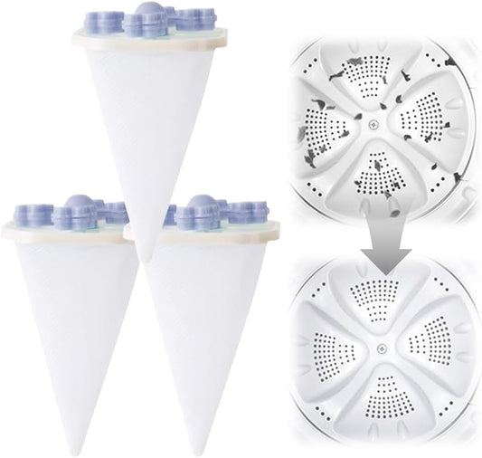 Lint Catcher for Washing Machine, 2026 New Floating Lint Catcher, Durable Laundry Hair Catcher for Home Laundry, Portable Washer Lint Filter for Pet Owners (3, Mix)