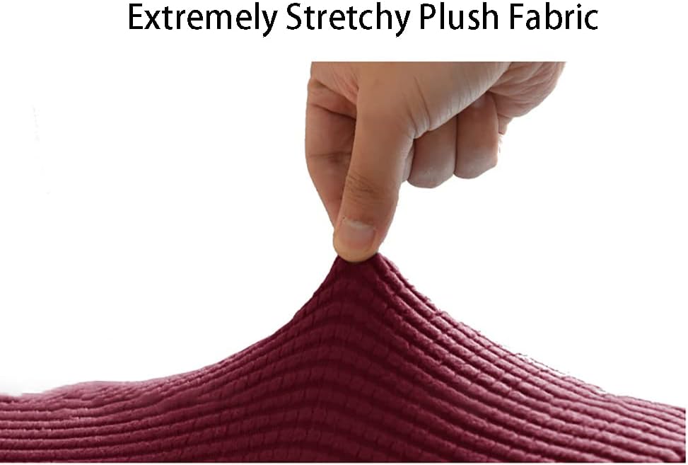 LINGXIYA Stretch Plush Armrest Covers, Spandex Armrest Slipcovers, Set of 2