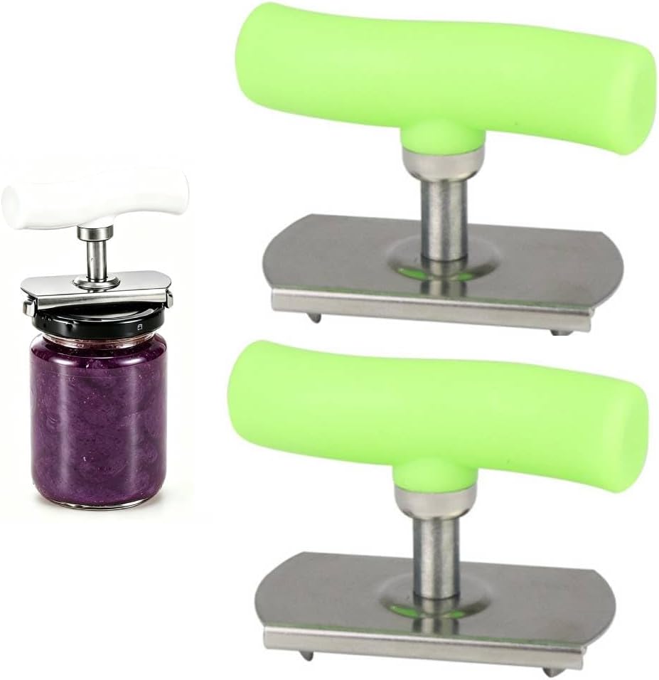 Jar Opener for Seniors and Weak Hands: Adjustable Stainless Steel Can Opener - Manual Jar Lid Remover Tool for Elderly, Adults and Everyday Home Use (green (1 pcs))
