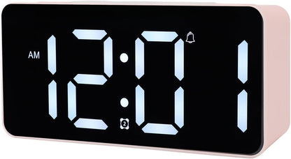 Pongnas Vibrating Alarm Clock with Bed Shaker for Sleepers LED Display 15 Color Modes Dual Alarms 5 Volume Levels 12 24 Hour Format Snooze Function