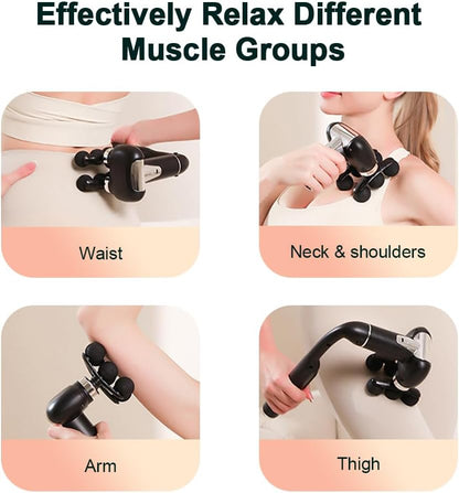 Massage Gun with Extension Handle, 2-in-1 Back Massager Gun