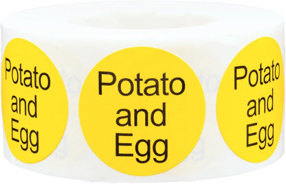 Yellow with Black Carnitas Circle Dot Adhesive Stickers, 1 Inch Round Labels, 500 Total Stickers