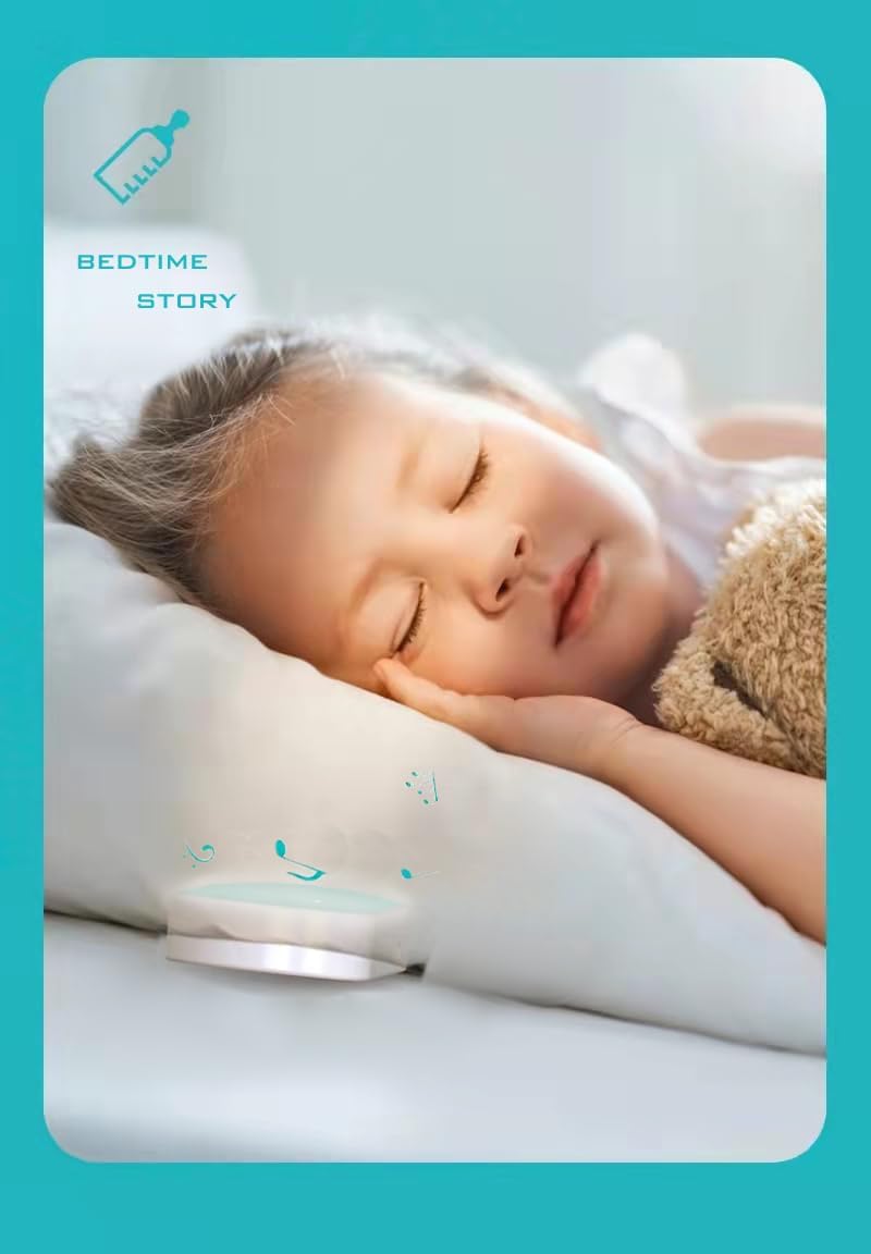 Bone Conduction Under Pillow Sleep Speaker, Ultra-Thin Bluetooth 5.3 Bedside Speaker, TF Card Slot, Auto-Off Timer, Private Audio for Side Sleepers & Light Sleepers (C807-Black)
