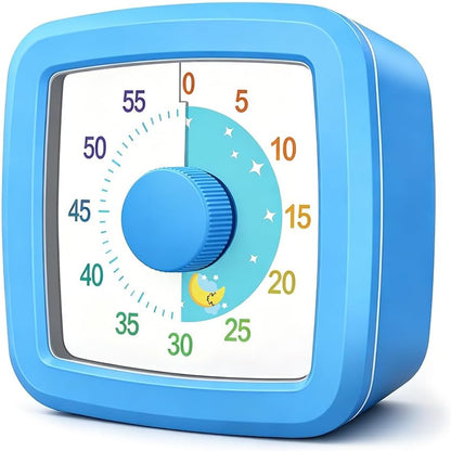 Visual Timer for Kids & Adults, 60 Minute Rainbow Countdown Timer, Time Management Tool for Classroom, Home, Kitchen, Office, School