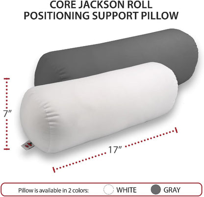 Core Jackson Roll Bolster Pillow for Neck, Back, Knee & Leg Support, WH