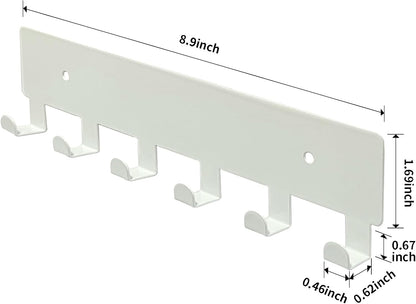 GTK Key Holder for Wall Key Hooks with Tray and 6 Hooks, Wall Mounted Key Holder for Hallway, Key Rack with Shelf for Mail Storage (Black)