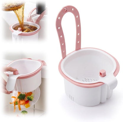 Hanging Sink Drain Basket,2026 New Cactus Kitchen Sink Strainer Basket,Self-Cleaning Faucet Hanging Filter Basket, Multifunctional Kitchen Sink Strainer Press Automatic Dumping Basket，Green