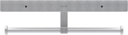 Matte Black Toilet Paper Holder with Shelf, Wall-Mounted Bathroom Organizer, Double Roll