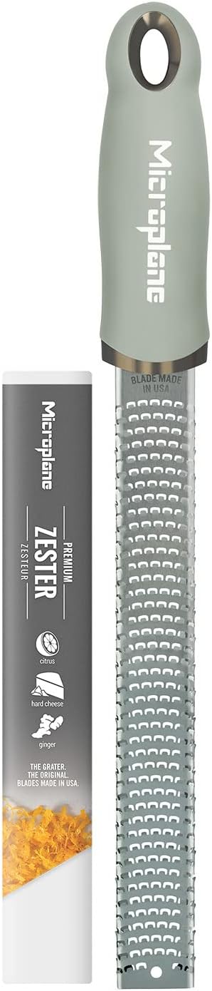 Premium Classic Series Zester - Lipstick Pink | Lemon Zester tool, Hard Cheese & Vegetable Grater | For Citrus, Parmesan Cheese, Garlic, Ginger, Nutmeg | Fine Stainless Steel Blade, Made in USA