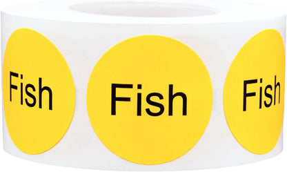 Yellow with Black Carnitas Circle Dot Adhesive Stickers, 1 Inch Round Labels, 500 Total Stickers