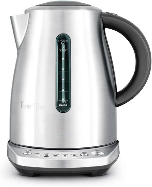 Breville BKE720BSS Temp Select Hot Water Kettle, Brushed Stainless Steel | Precisely heat water for tea and coffee with this electric kettle featuring variable temperature control | 7 cup capacity