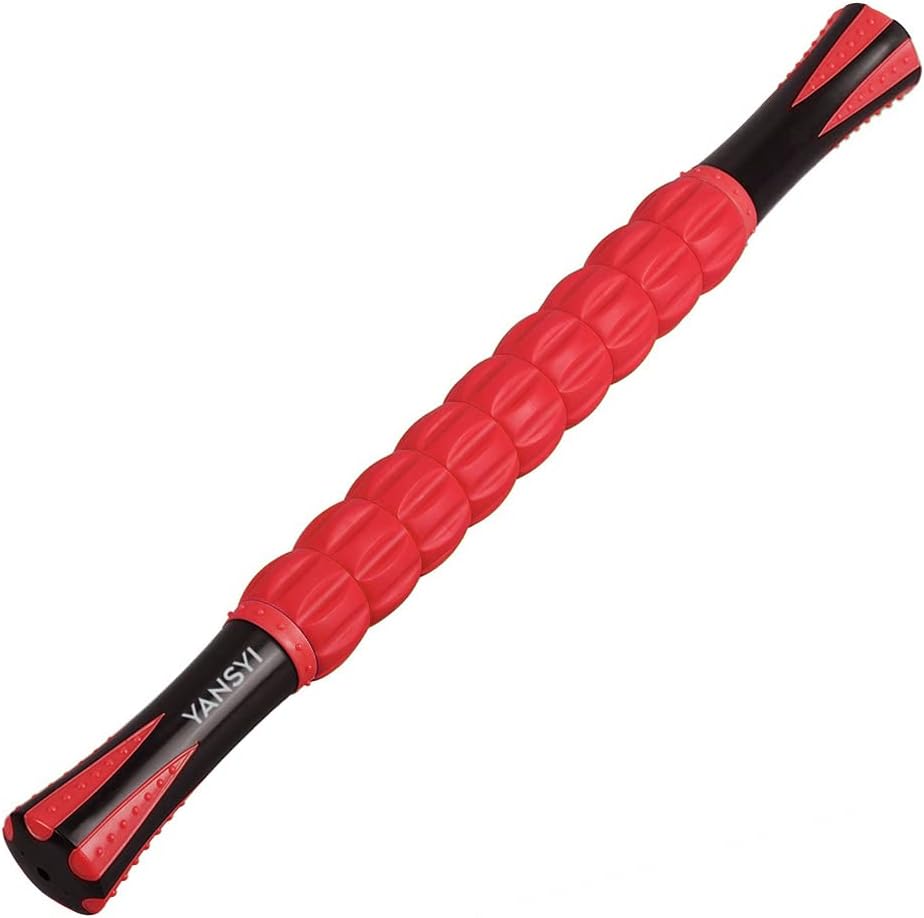 YANSYI Professional 9-Roller Deep Tissue Massage Stick - Portable Muscle Recovery Roller for Athletes, Relieves Post-Workout Soreness & Leg/Back Pain - Portable Physio Tool (Blue 1)