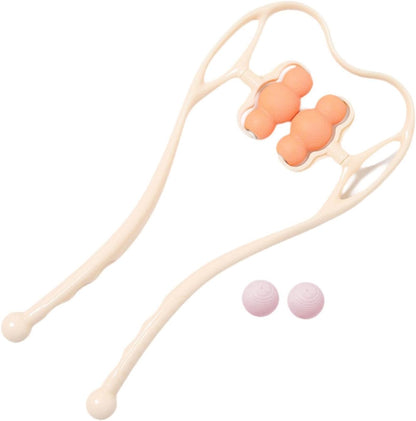 predolo Trigger Point Massager Manual Neck Massager Portable Ergonomic Handle Design Massager Tool Handheld Neck Massage Instrument, Orange