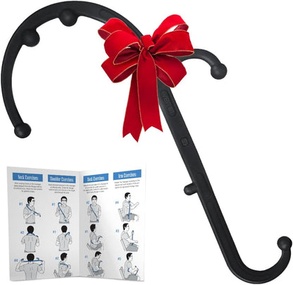 LiBa Back and Neck Massager Trigger Point Hook Therapy Tool Navy