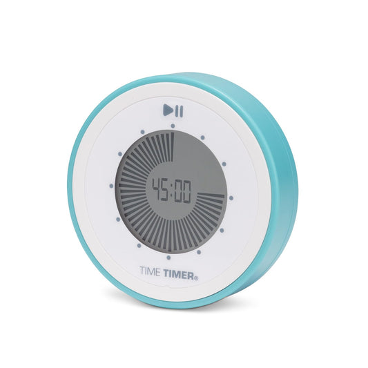 Time Timer Twist 90-Minute Digital Countdown Clock — for Kids Classroom Learning, Homeschool Study Tool, Teachers Desk Clock, Exercise and Kitchen Timer (Lake Day Blue)