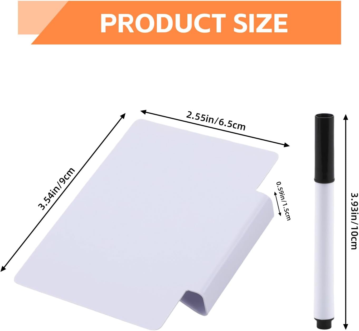 16 Pcs White Basket Labels Clip Bin Labels Clip with Pens Removable PVC Label for Baskets for Kitchen Pantry Storage Fabric Box Hanging Bin ﻿ (White)