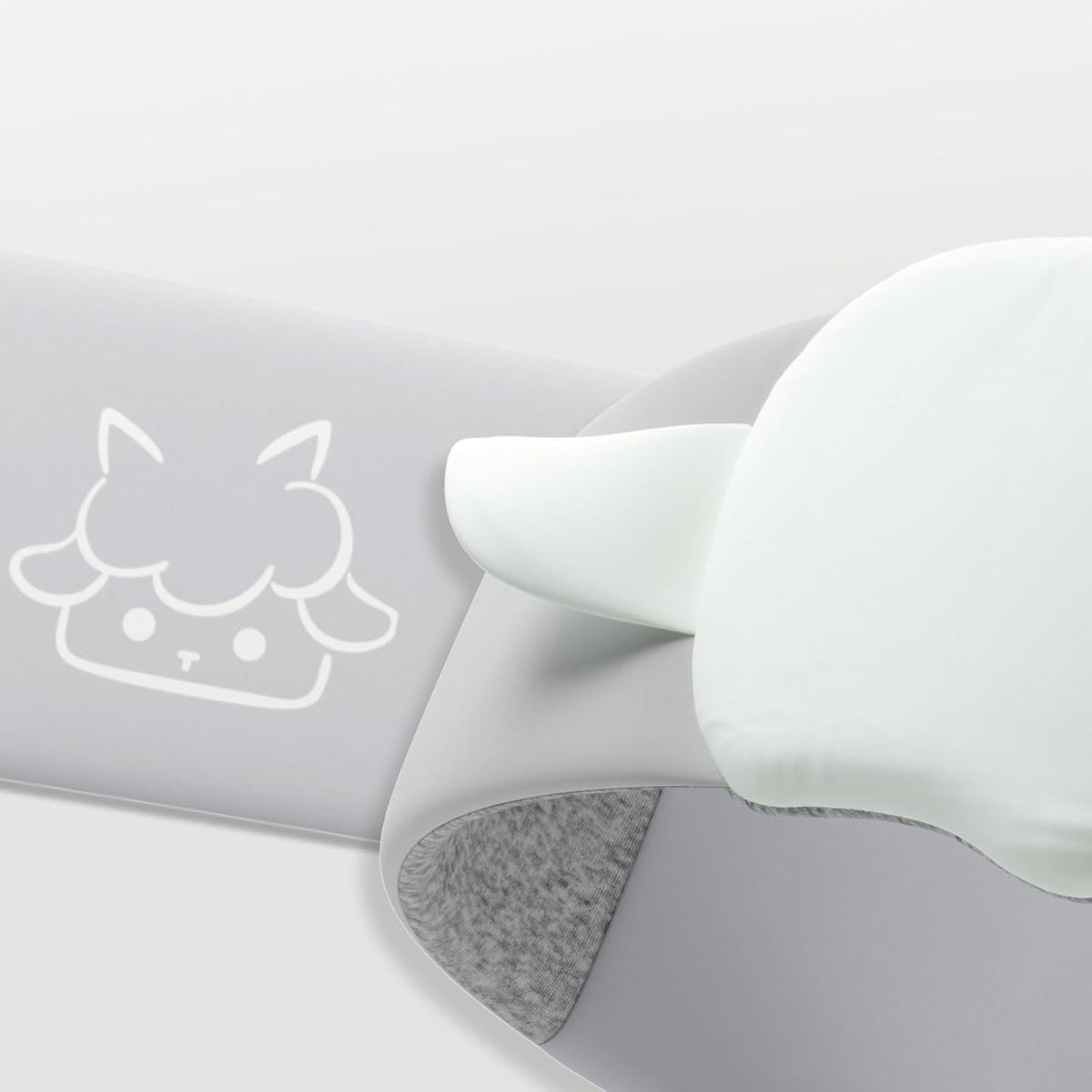 22mm Mulberry Silk Sleep Mask,3D Lash Friendly Eye Mask Adjustable Gray