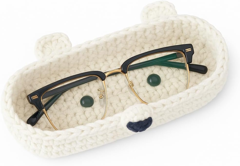 HandMade Premium Bear Crochet Glasses Holder