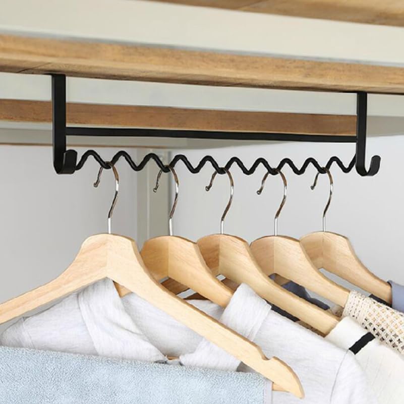 Bedside Hanging Hook Rack Over Bed Clothes Hook for Towels Coats Clothes Fits Bunk Bed Dorm Room Organizer 15.74X3.93X1.25In