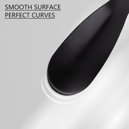 2 Pack Metal Shoehorns, 7.28 Inches Portable Black Metal Shoe Horns for Travel Use
