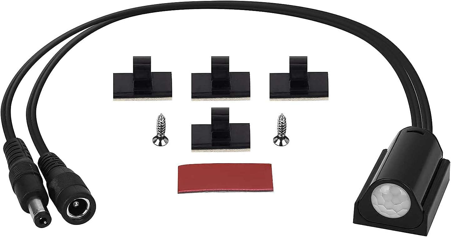 Motion Sensor Cabinet LED Lighting Kit. Plug in. Perfect to Work as Motion Activated Lighting for Under Cabinets Closets Wardrobe Hallway Stair Beds Garage Kitchen. 3-Light-Bar. Warm White 3000K