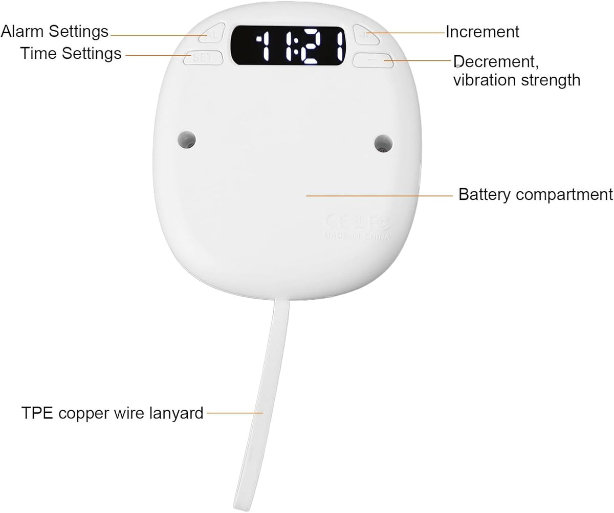Vibrating Alarm Clock with Bed Shaker, Rechargeable Digital Alarm Clock with Dual Alarms & Flashing LED Lights Reminder, 3 Level Vibration Bed Shaker Alarm Clock for Heavy Sleepers