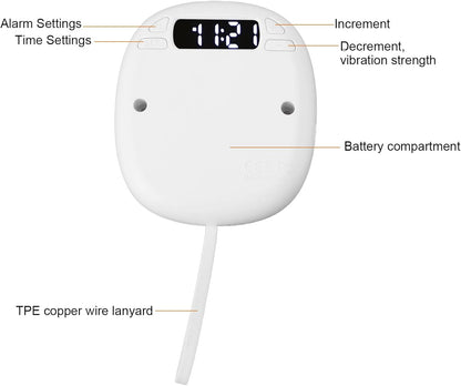 Vibrating Alarm Clock with Bed Shaker, Rechargeable Digital Alarm Clock with Dual Alarms & Flashing LED Lights Reminder, 3 Level Vibration Bed Shaker Alarm Clock for Heavy Sleepers