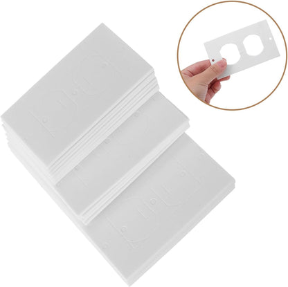 Healifty 20pcs Electrical Outlet Insulation Gasket Foam Pads with Self-adhesive Back for Comprehensive Sealing and Noise Reduction, Fits Most Standard Sockets, Suitable for Residential