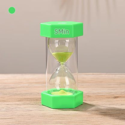 Colorful Sand Timers, Hourglass Sand Timers 5 Min Sandglass Timer with Protective Cover for Toothbrush Timer Games Classroom Home Office Cooking(Blue+5Min)