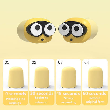 Ankeli 4 Pairs of Noise Cancelling Silicone Earplugs, Reusable, Cute Cartoon Soft and Comfortable, Suitable for Sleeping, Noise Sensitive, Travel, Work, Snoring
