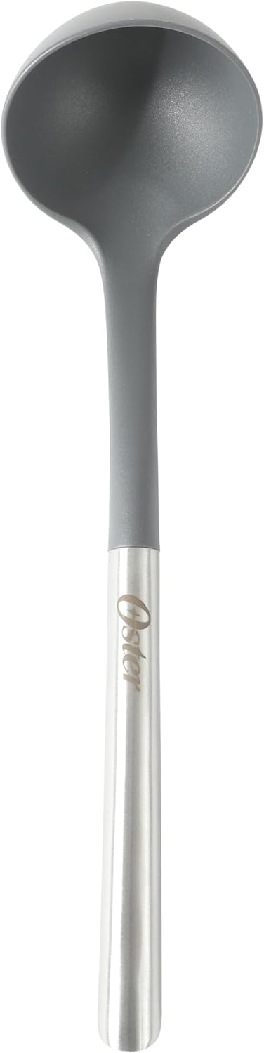 Oster Chadswyck 8” Can Opener, Stainless Steel Manual Can Opener with Soft Grip Handles, Smooth Edge Cutting, Dishwasher Safe