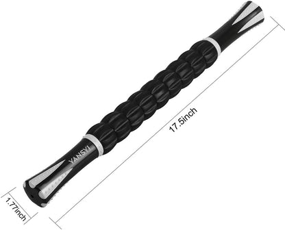 YANSYI Professional 9-Roller Deep Tissue Massage Stick - Portable Muscle Recovery Roller for Athletes, Relieves Post-Workout Soreness & Leg/Back Pain - Portable Physio Tool (Blue 1)