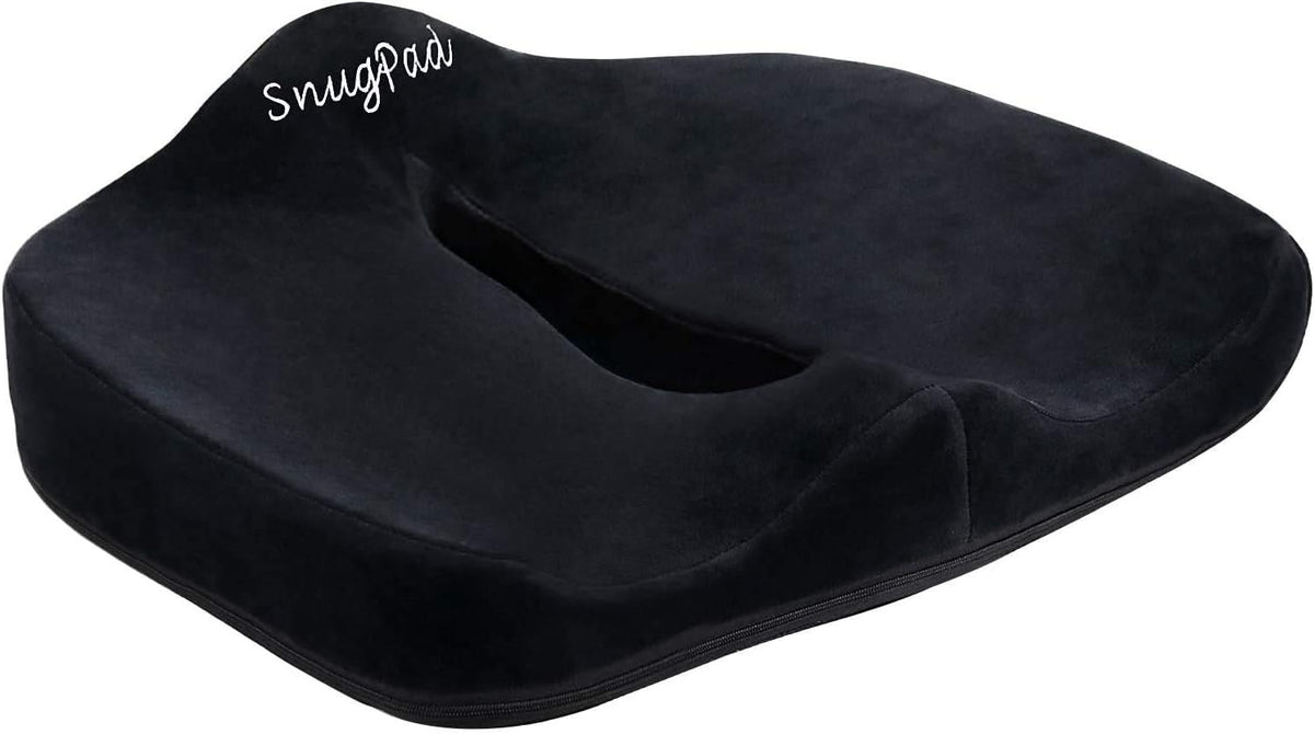 Orthopedic Memory Foam Seat Cushion for Office Chair Sciatica Tailbone Back Pain Relief Sitting Pillows - Truck Driver Cars Front Seats Pillow Wheelchair Kitchen Chairswith with No-Slip Bottom