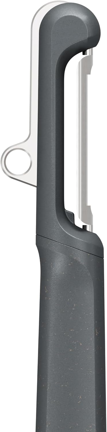 Zyliss Swivel Peeler – Ultra-Sharp Stainless Steel Blade for Potatoes, Carrots & Soft Fruits – Ergonomic Wheatstraw Grip – Built-in Eye Cutter & Safety Cover – Dishwasher Safe – Vegetable Peeler