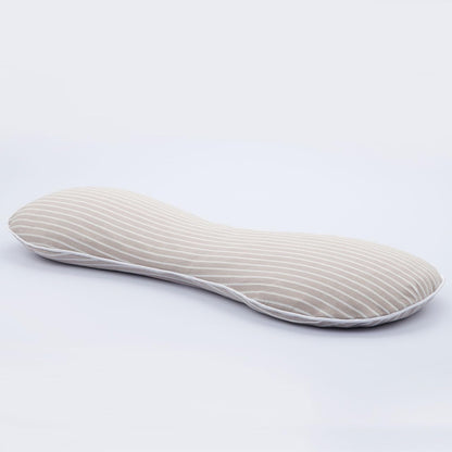 Buckwheat Pillow Cervical Neck Pillow, Buckwheat Hulls Filling Cooling Lumbar Support Pillow, Adjustable Firmness Ergonomic Design with Washable Cover, Blue 19"X7"