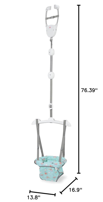 Bright Starts Playful Parade Door Jumper for Baby with Adjustable Strap, 6 Months and Up, Max Weight 26 lbs