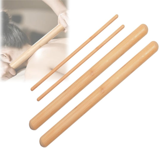Bamboo Massage Sticks Set -SPA Therapy Tool, Fine Bamboo Sticks for Facial Massage,Thick bamboos Sticks for Guasha Massage and Relaxing Muscles