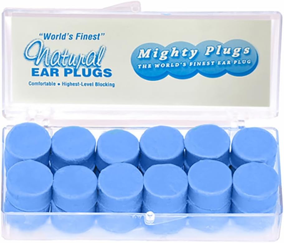 Pure Beeswax Ear Plugs for Sleeping, Snoring Noise Reduction, Swimming – Moldable Wax Earplugs, Reusable, Waterproof for Shower, Comfortable for Side Sleepers (1 Pair)