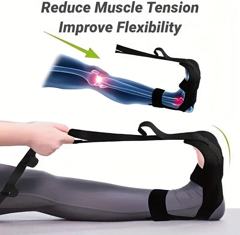Leg Stretching Strap with Loops, Yoga Strap Foot and Calf Stretcher Band Stretch Bands Leg Stretcher Belt for Stretching Equipment Exercise Flexibility