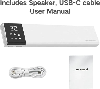 Under Pillow Speaker for Sleeping with Bone Conduction Tech, 36 Built-in White Noises, Auto Off Timer, Bedside Sleep Speaker, Bluetooth & TF Card Support, Portable Sleep Speaker for Home & Travel