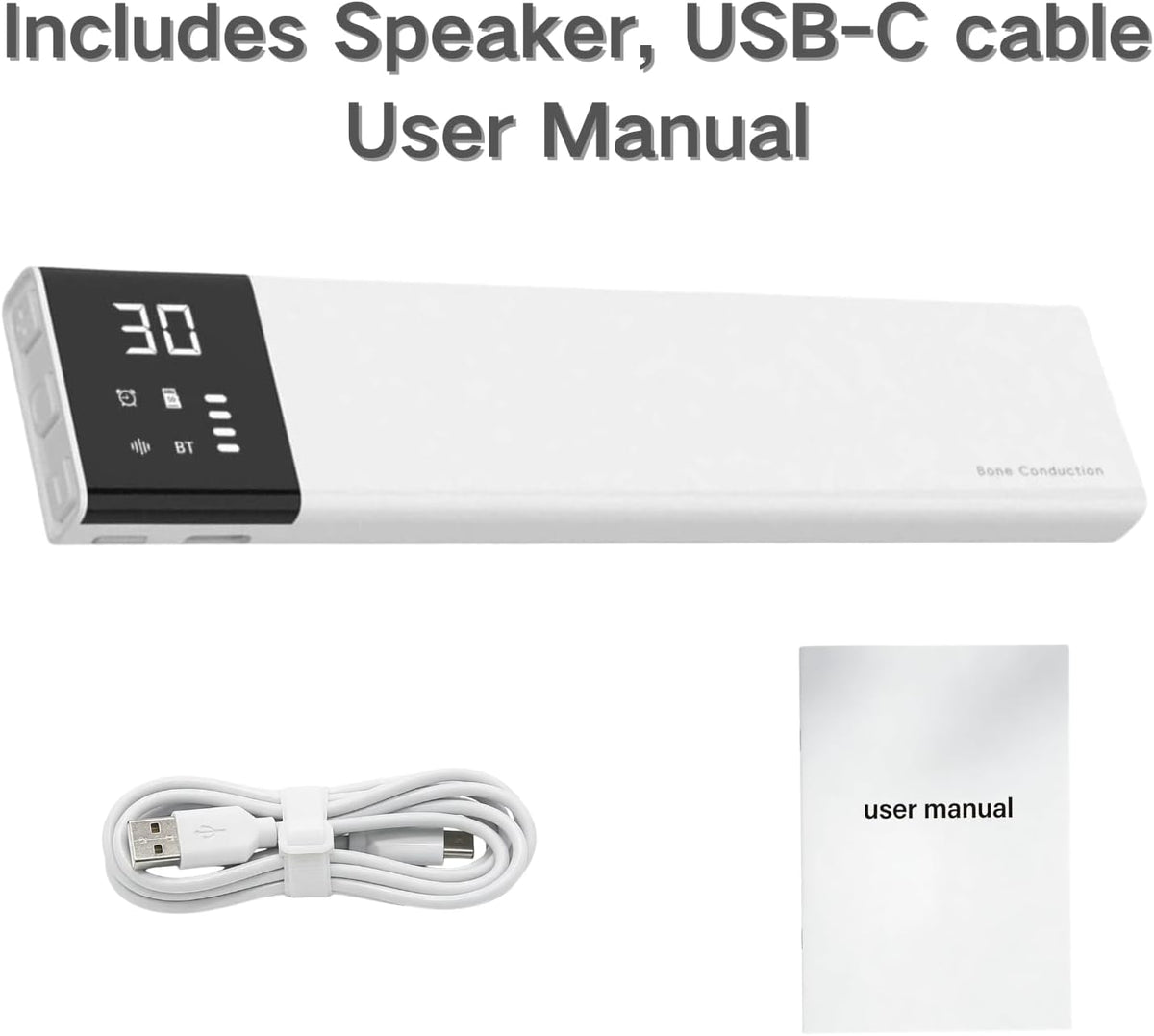 Under Pillow Speaker for Sleeping with Bone Conduction Tech, 36 Built-in White Noises, Auto Off Timer, Bedside Sleep Speaker, Bluetooth & TF Card Support, Portable Sleep Speaker for Home & Travel